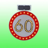 景德镇圆形太阳能标志牌 led限速标志牌交通设施厂家